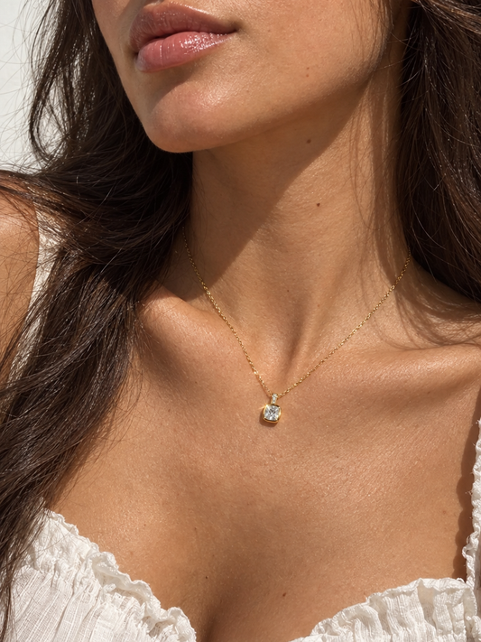 Framed Solitaire Necklace