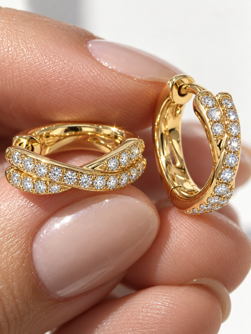 Crossover Zircon Hoops