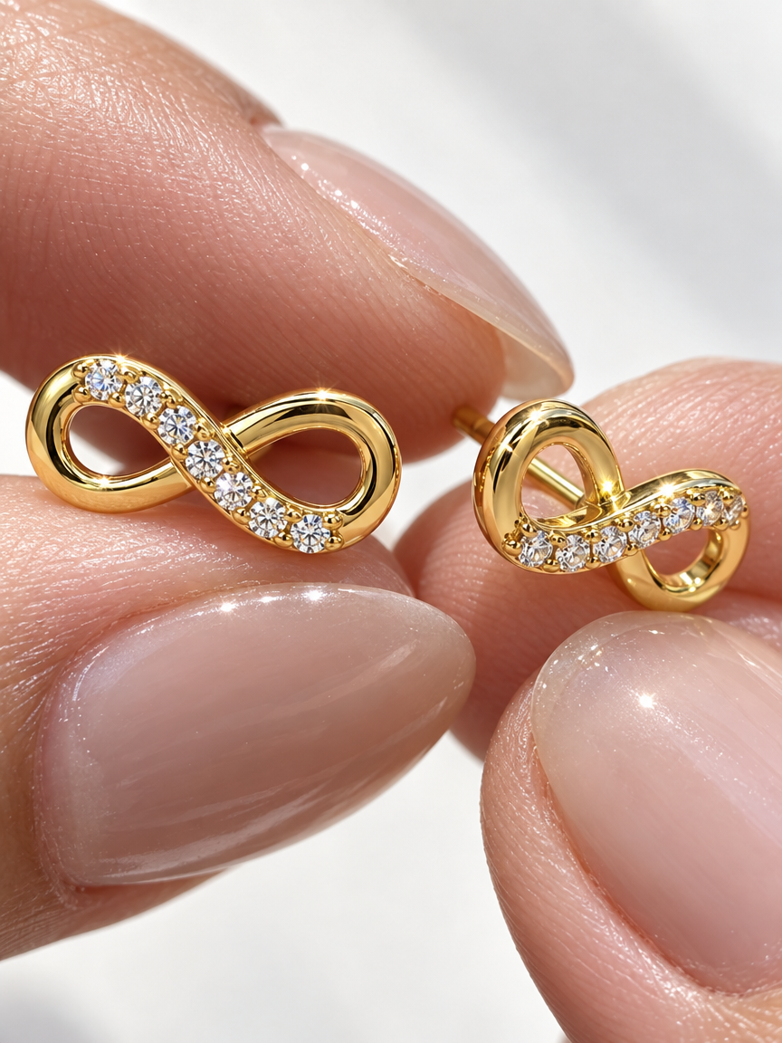 Pavé Infinity Studs