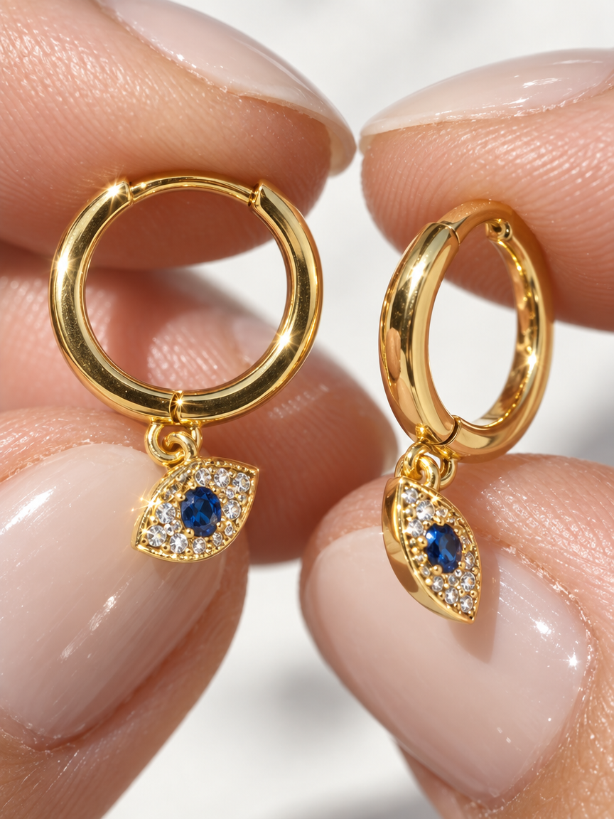 Evil Eye Drop Earrings