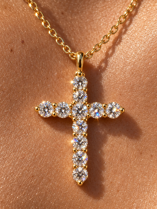 Pavé Cross Necklace