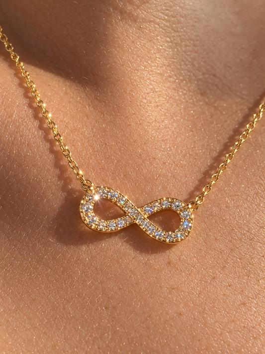 Pavé Infinity Pendant Necklace