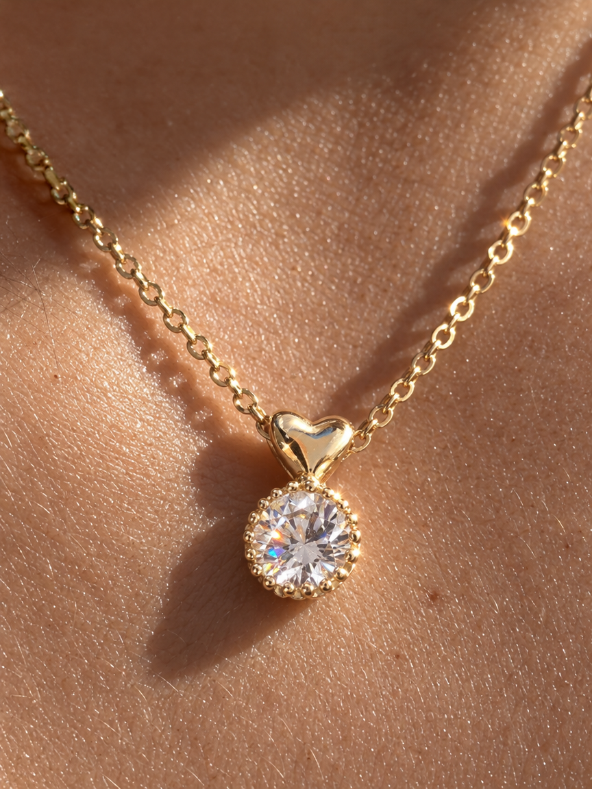 Halo Heart Necklace