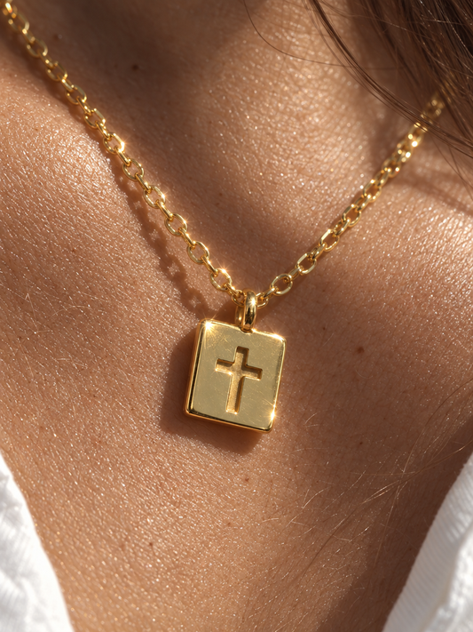 Cross Medallion Pendant Necklace