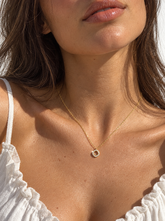 Open Pavé Rhombus Necklace
