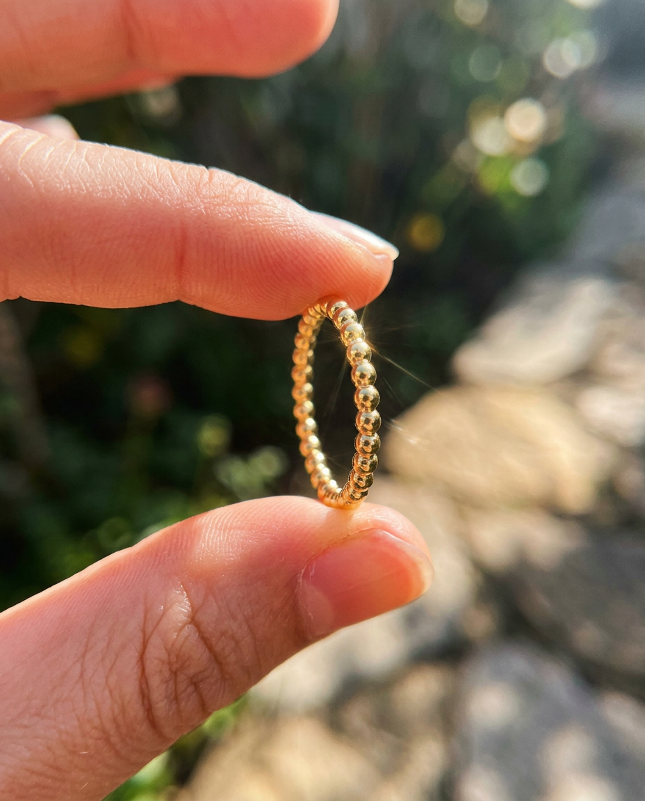 Beaded Ball Ring