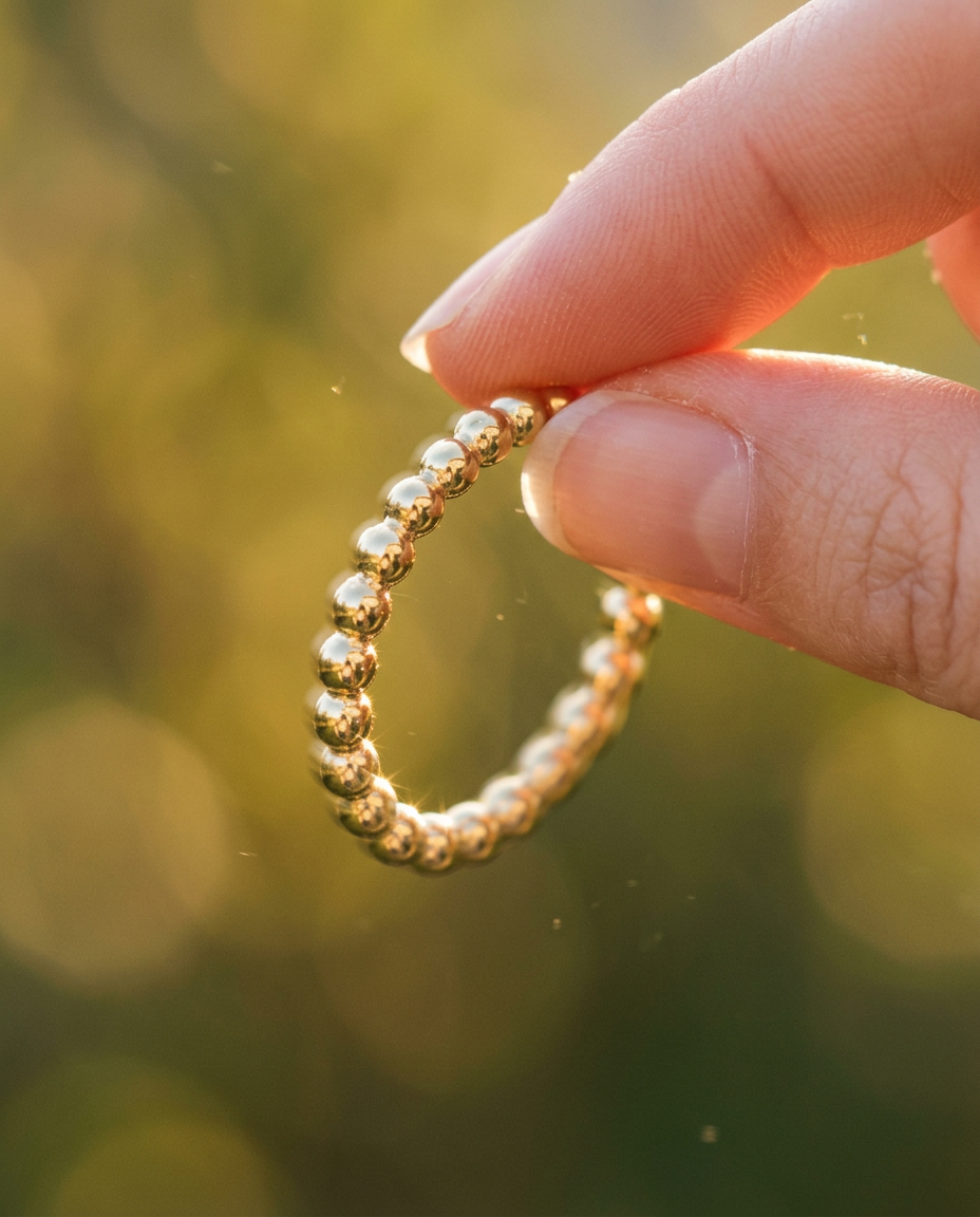 Beaded Ball Ring