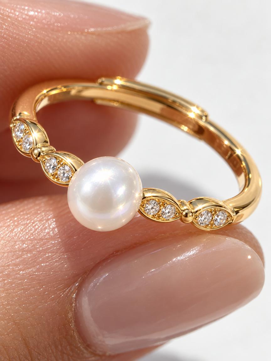 Pearl Marquise Ring