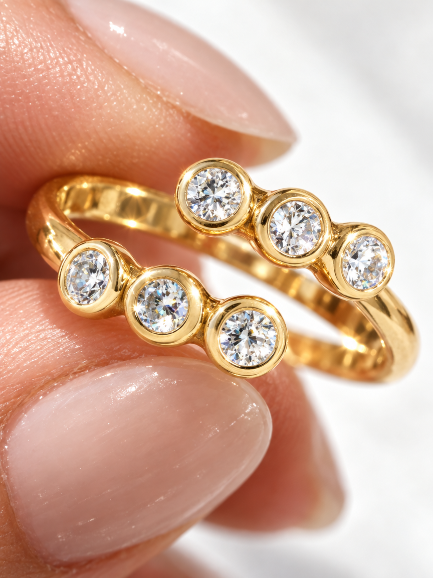 Bubble Bezel Ring