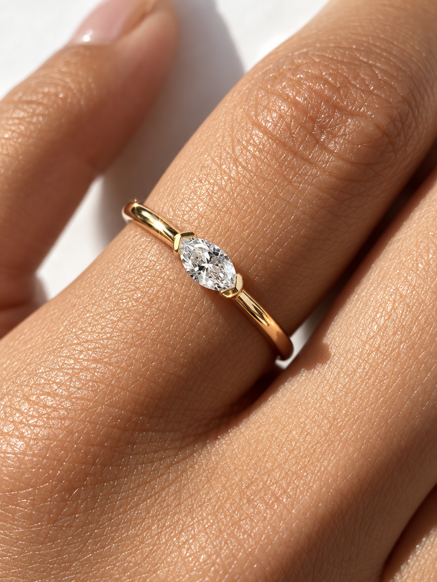 Marquise Solitaire Ring