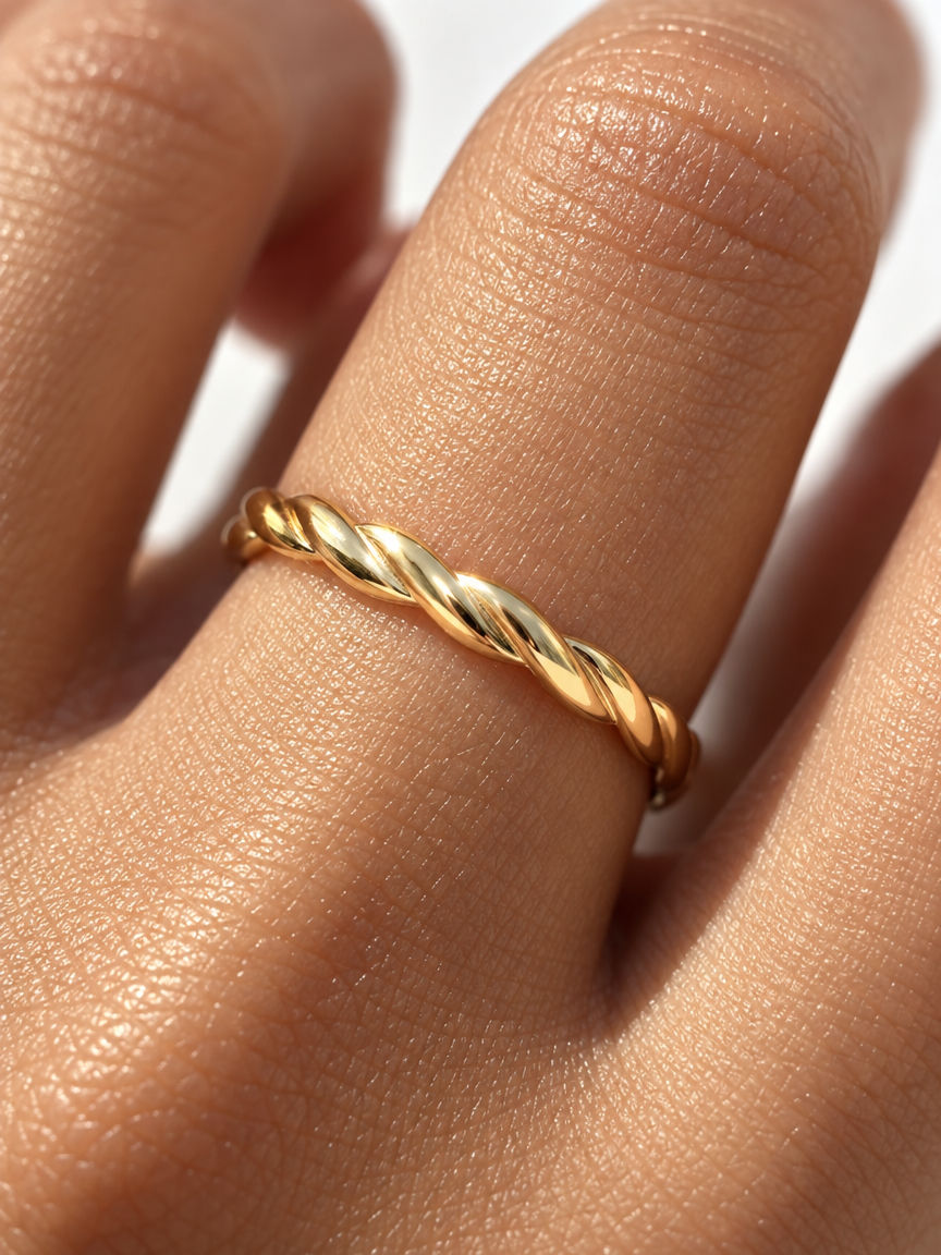 Adjustable Waves Ring