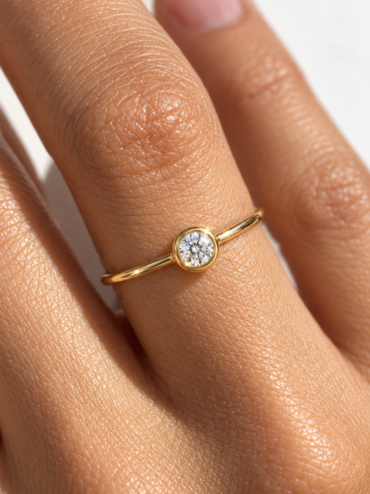 Bezel Solitaire Ring