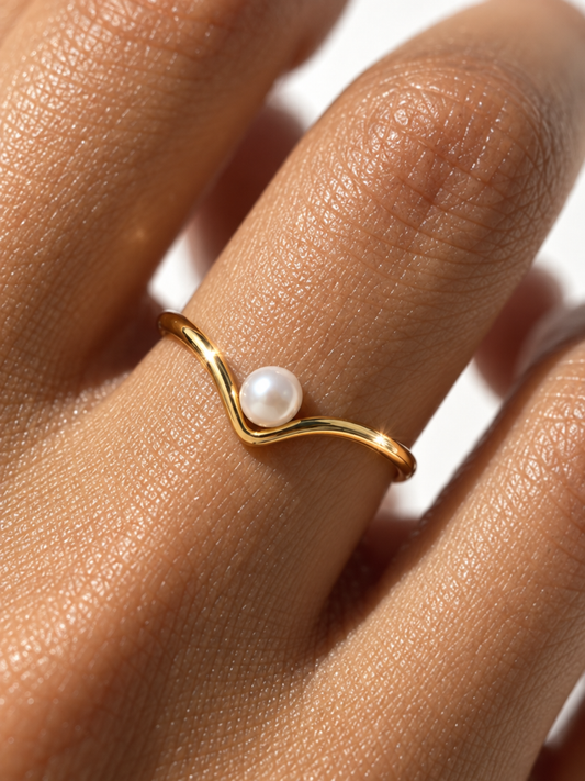 Pearl V Ring