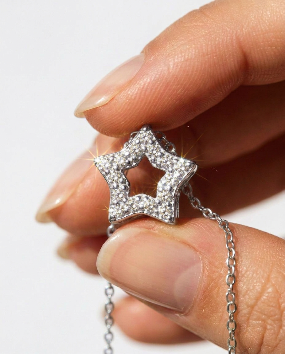 Pavé Star Pendant Necklace