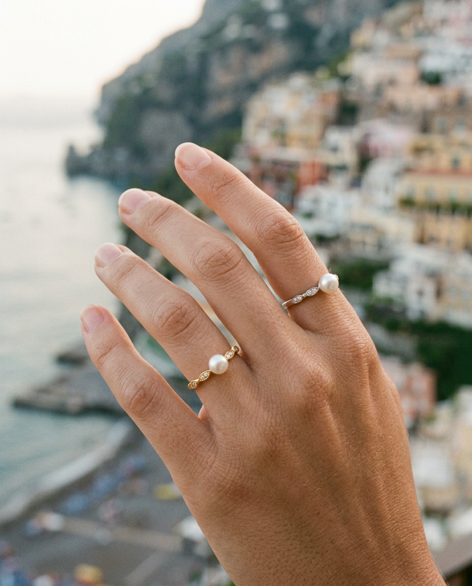 Pearl Marquise Ring