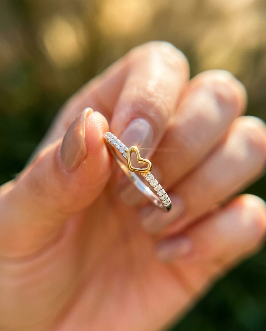 Infinity & Heart Ring
