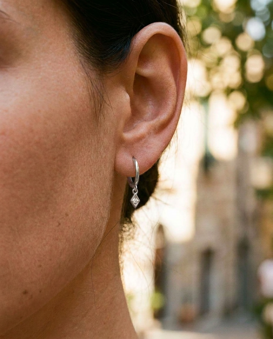 Rhombus Drop Earrings