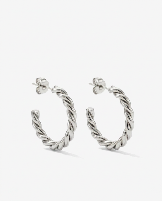 Rope Twist Hoops