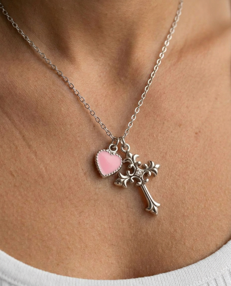 Cuore e Croce Necklace
