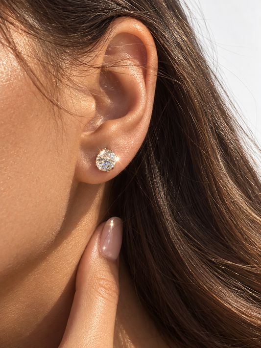 Classic Oval Solitaire Studs