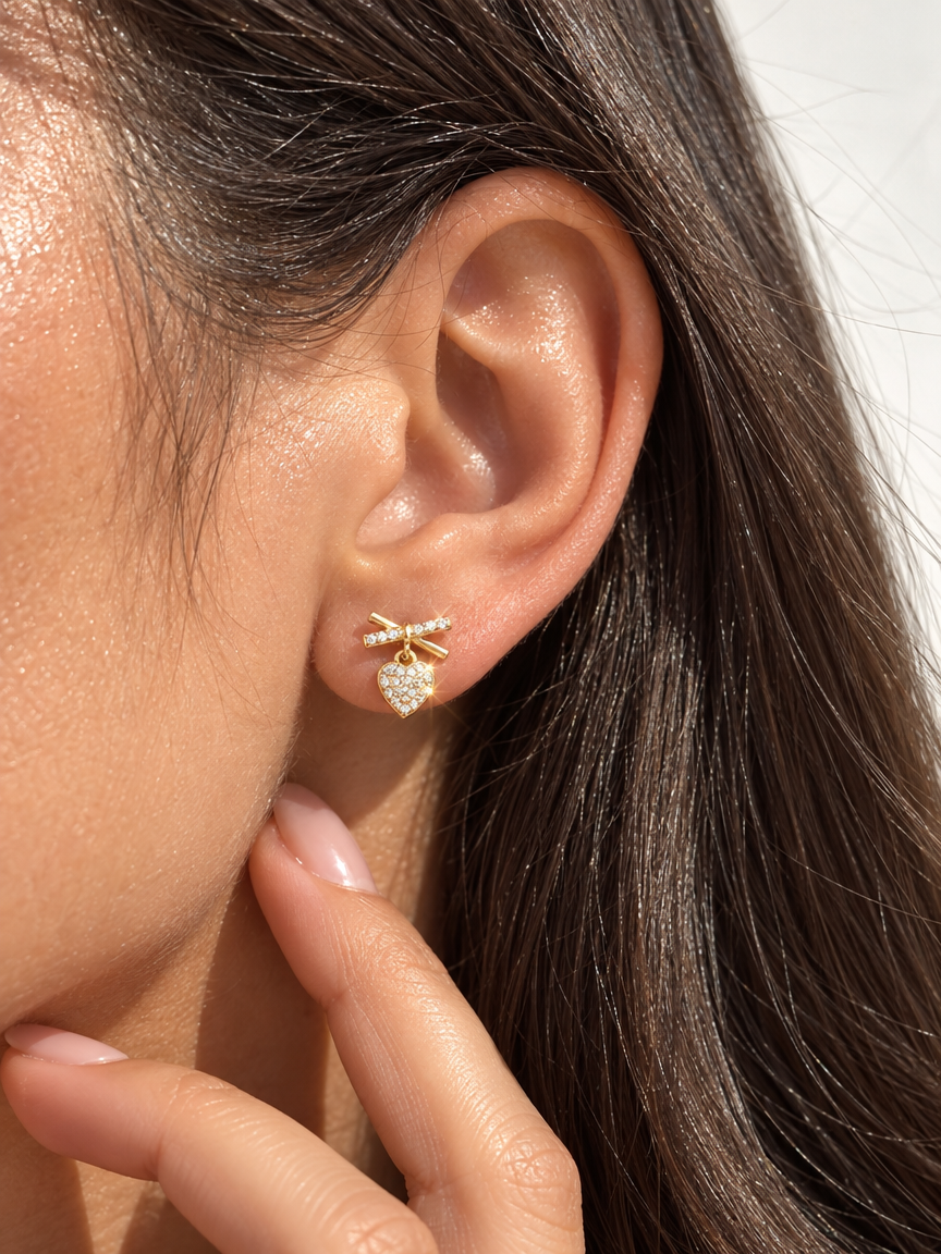 Sweetheart Drop Studs