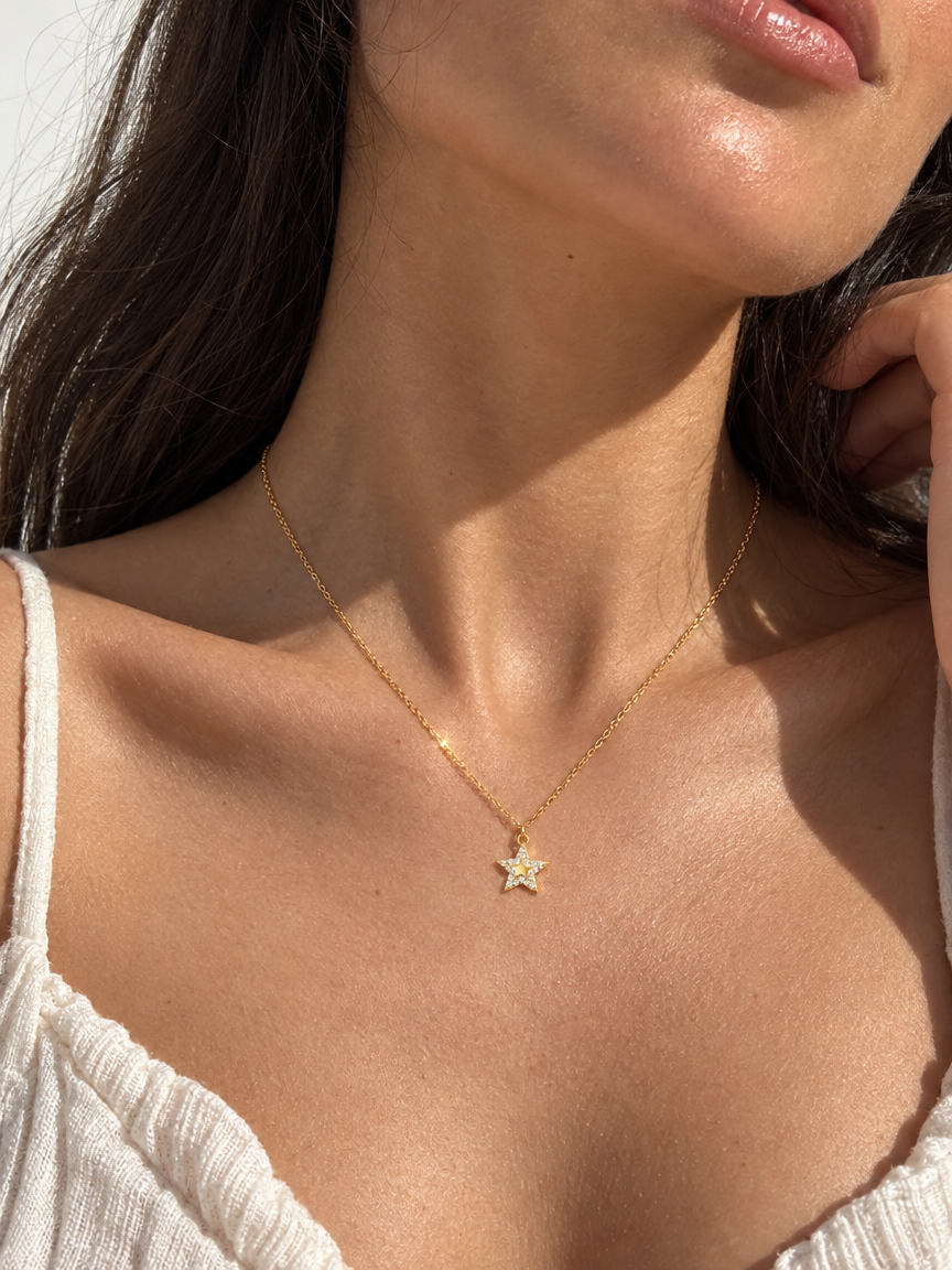 Pavé Star Necklace