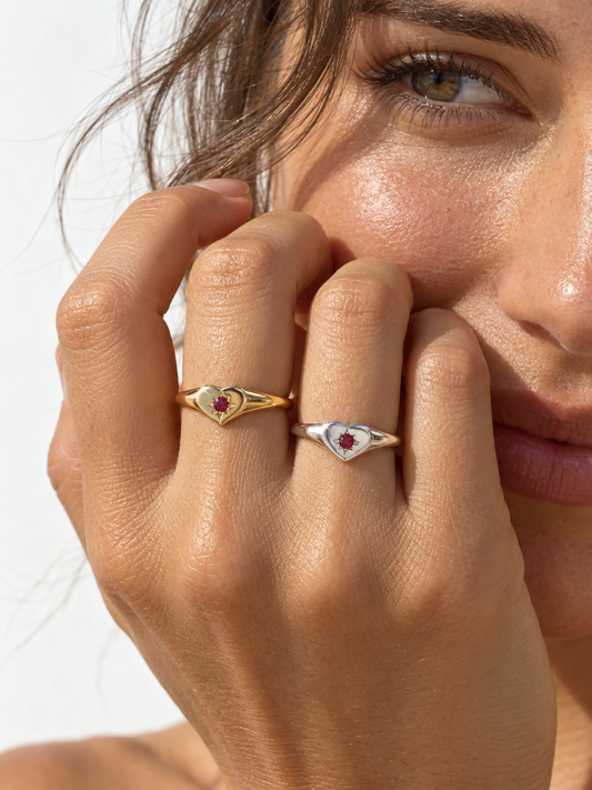 Zircon Signet Ring
