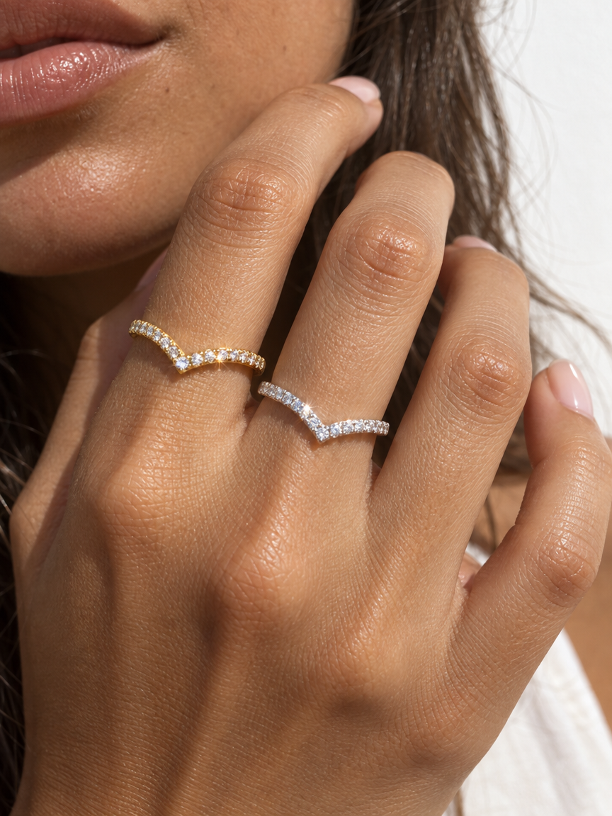 Wishbone Pavé Ring