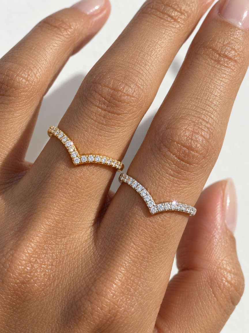 Wishbone Pavé Ring