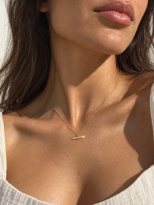 Pavé Bar Necklace