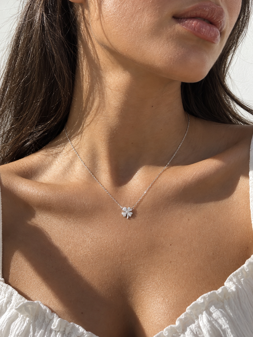 Sparkle Clover Necklace
