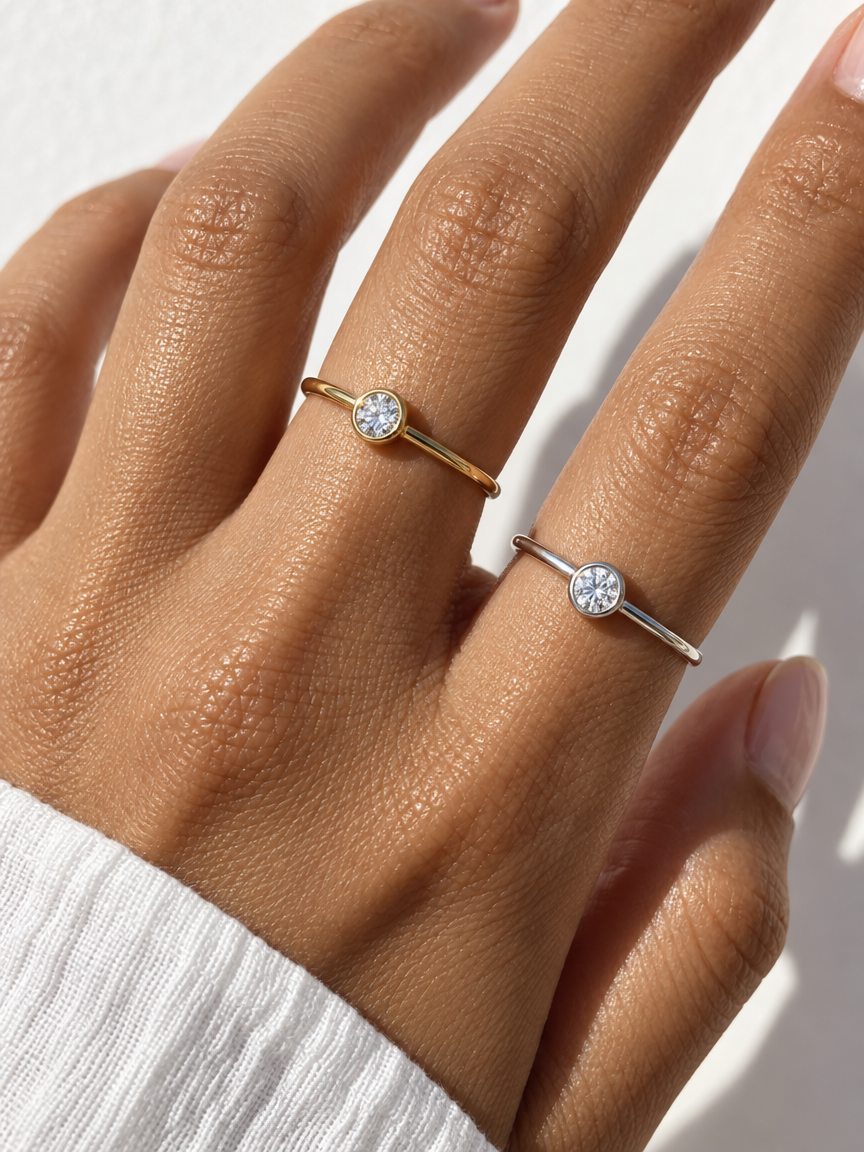 Bezel Solitaire Ring