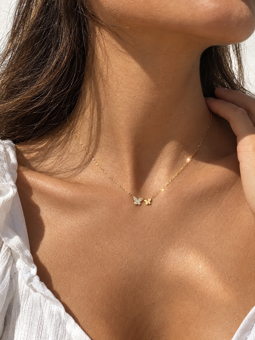Twin Butterfly Necklace