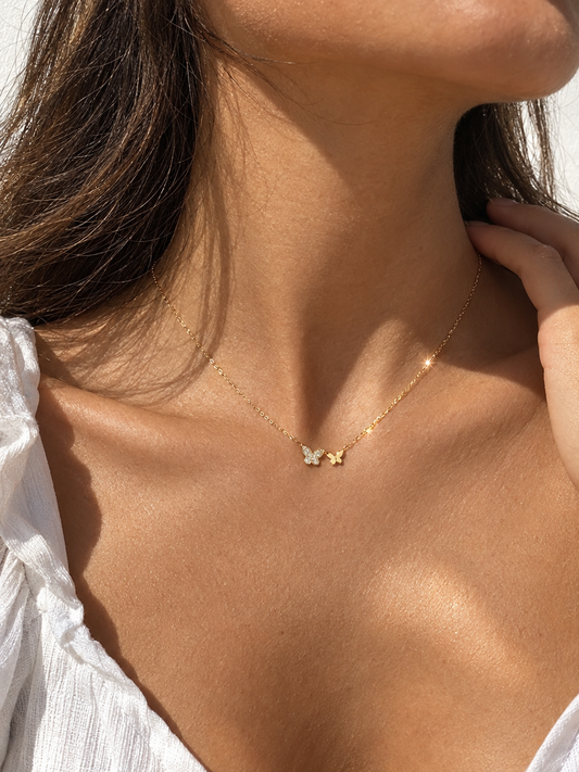 Twin Butterfly Necklace
