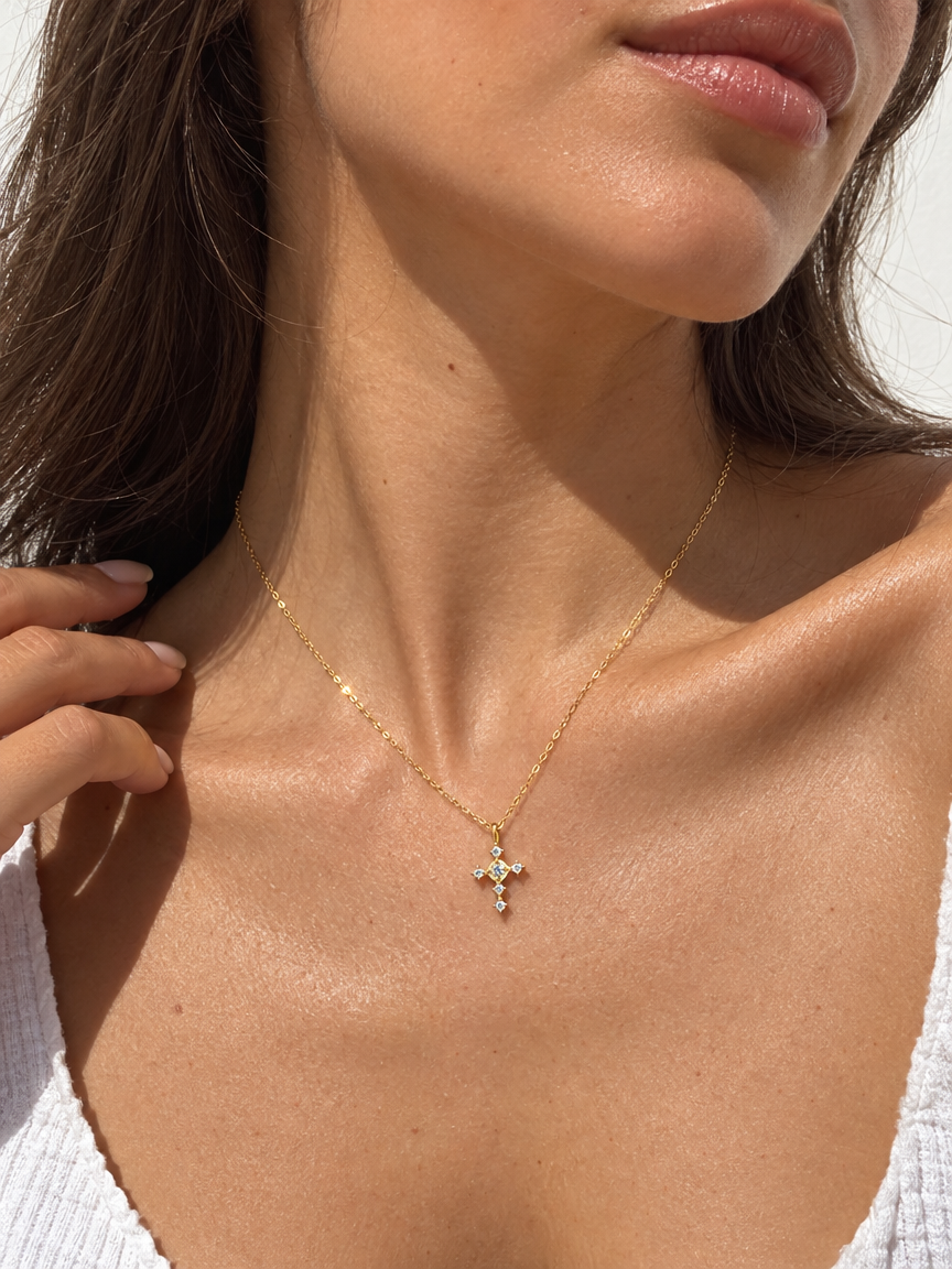 Crown Cross Necklace