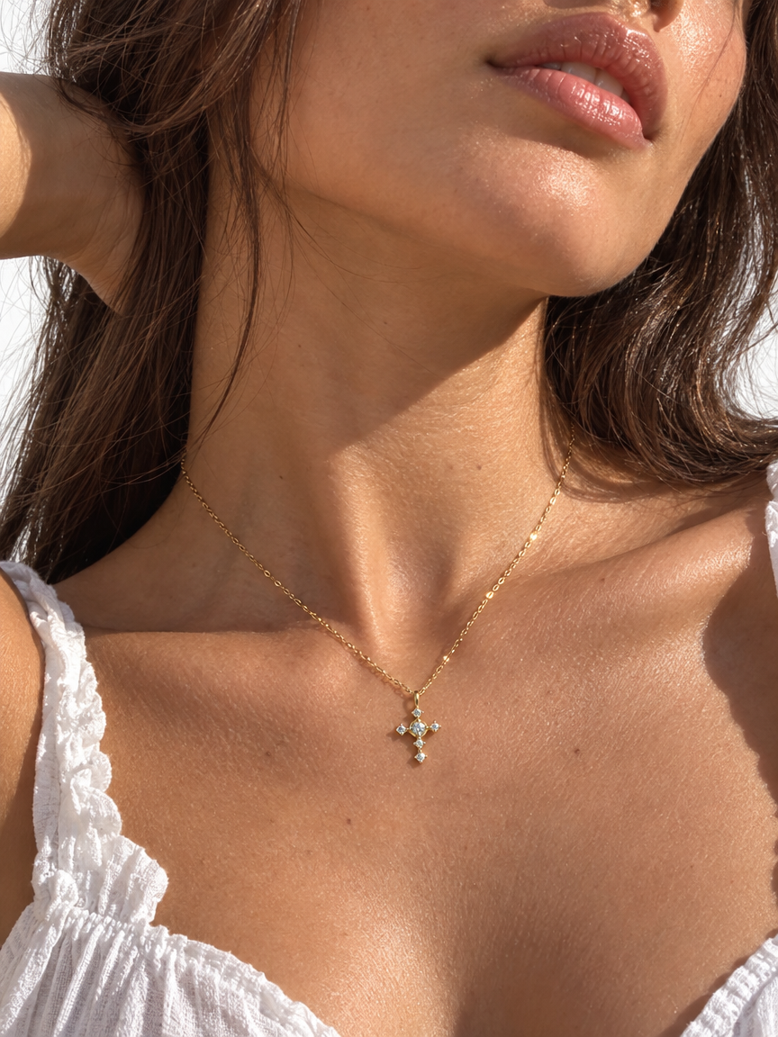 Crown Cross Necklace