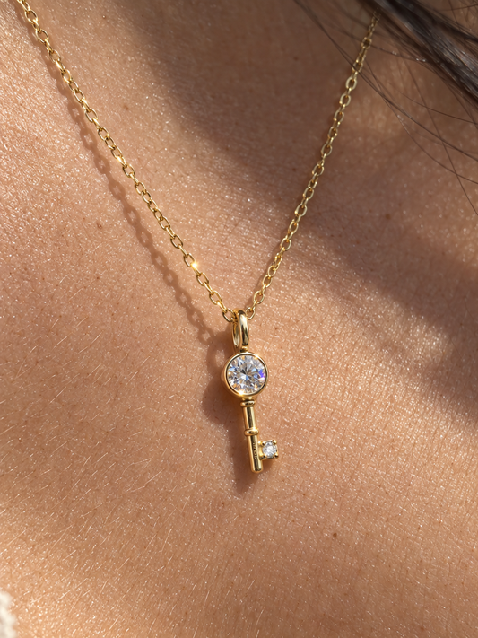 Sparkle Key Pendant Necklace