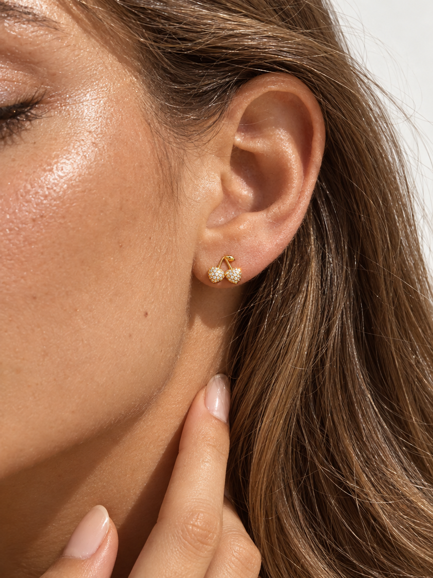 Sparkling Cherry Studs
