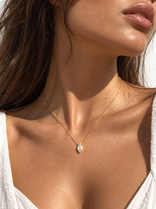 Marquise Solitaire Pendant Necklace