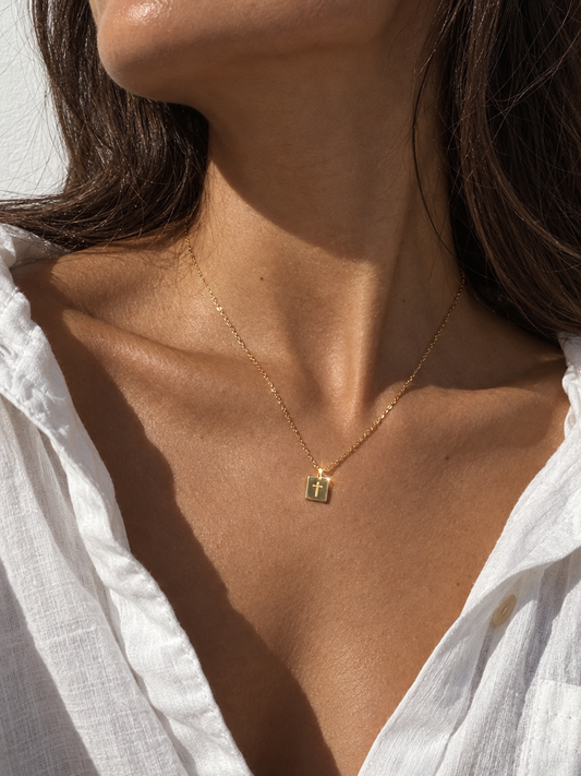 Cross Medallion Pendant Necklace
