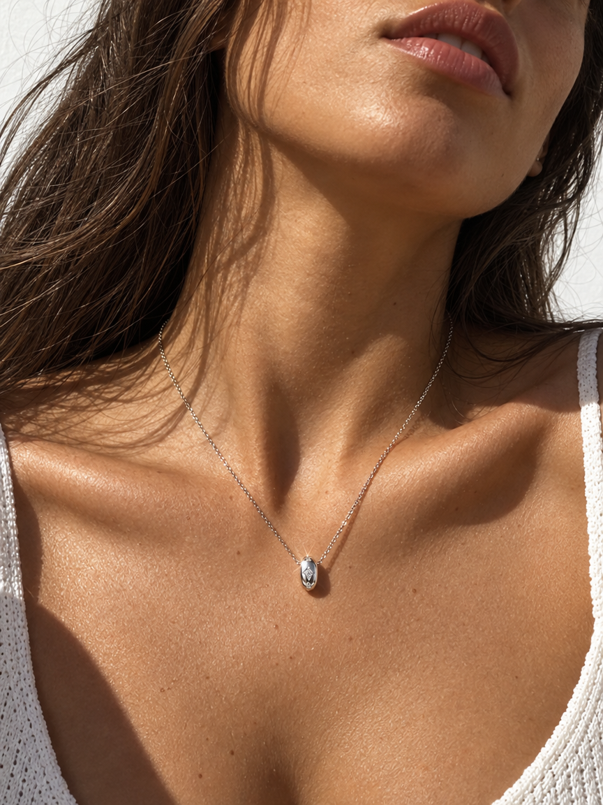 Pebble Charm Pendant Necklace