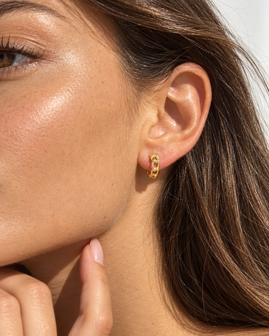 Chain Link Hoop Earrings