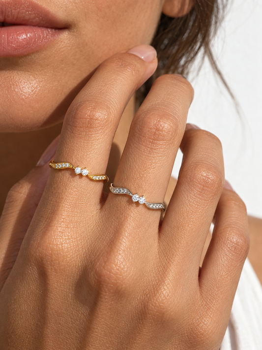 Twin Pavé Ring