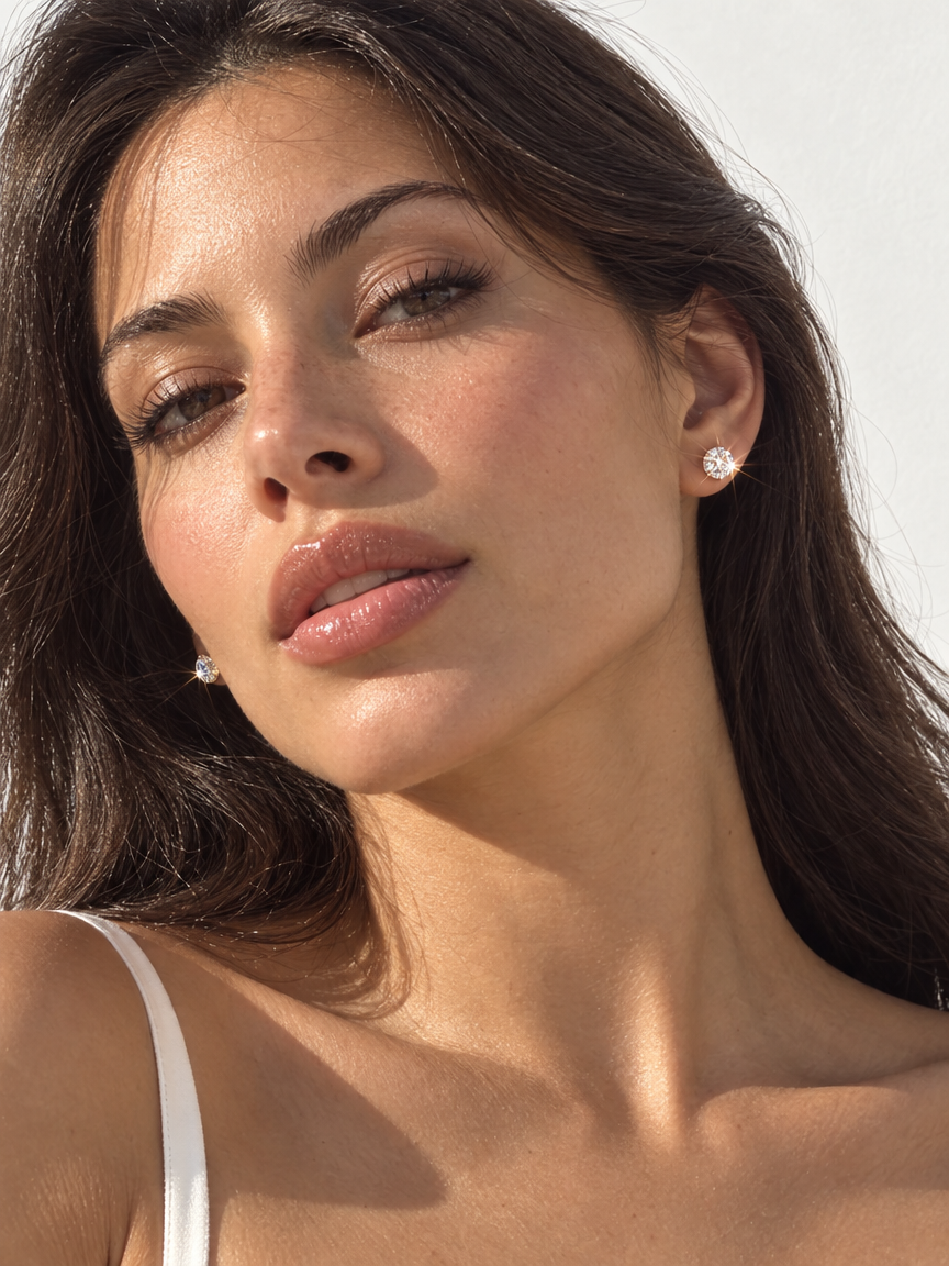 Classic Oval Solitaire Studs
