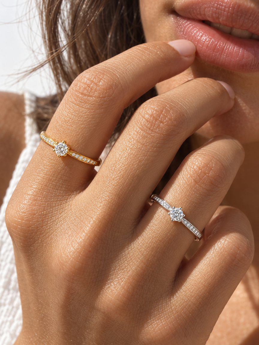 Pavé Solitaire Ring