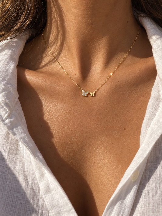 Twin Butterfly Necklace
