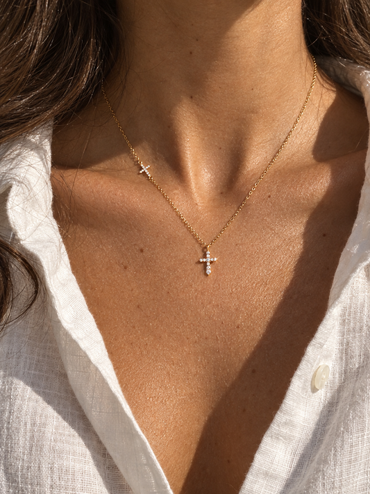 Twin Cross Necklace