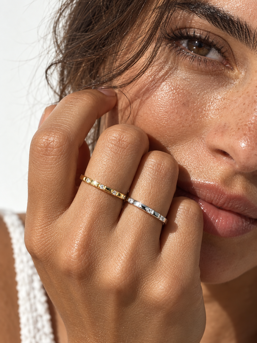 Satellite Stone Ring