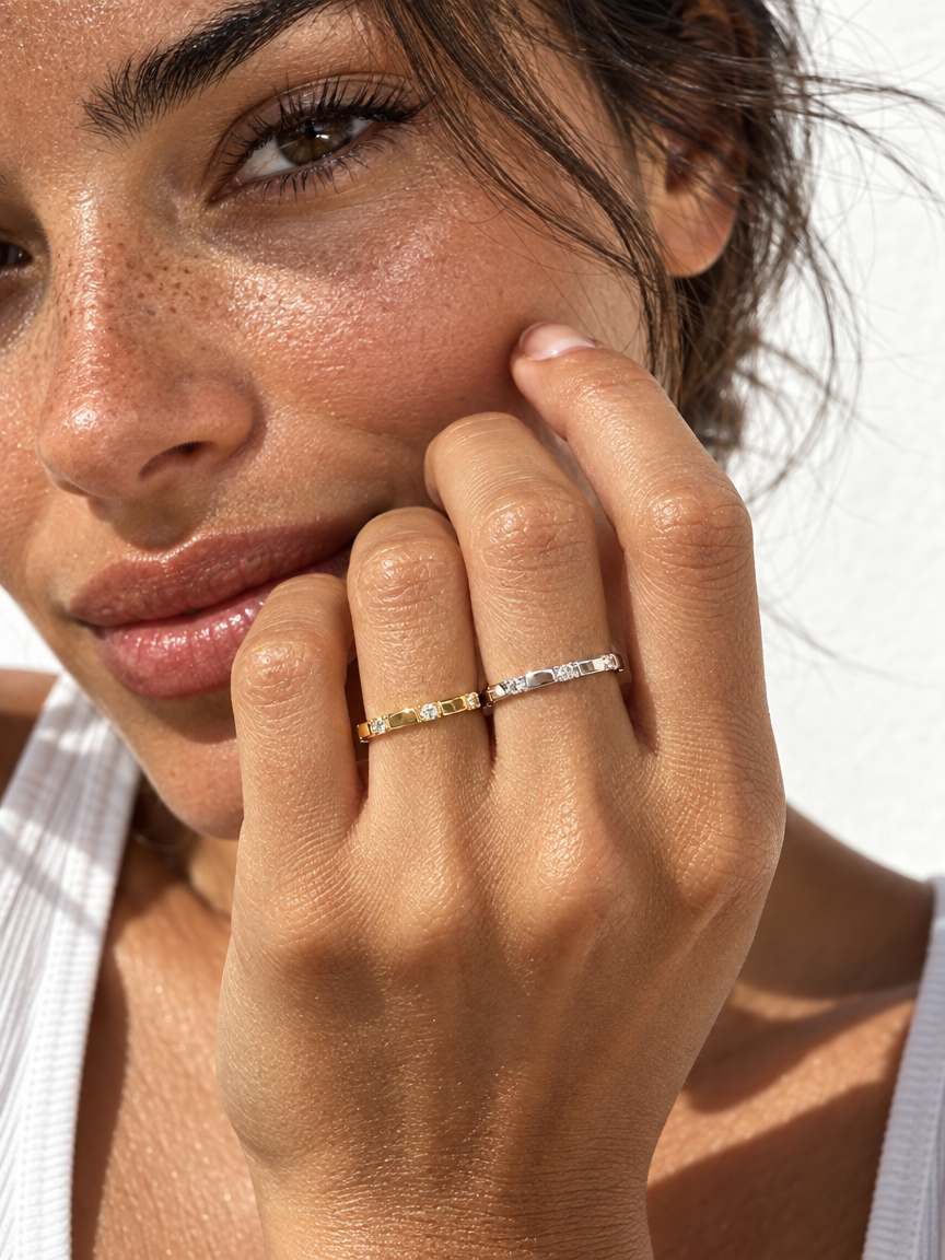 Satellite Stone Ring