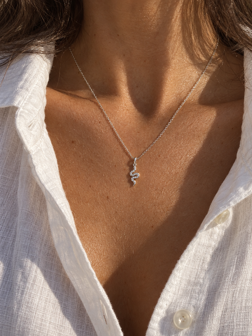 Serpentine Pendant Necklace